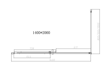 Душевой уголок Vincea Dice VSR-4D9014CLGM 140x90 вороненая сталь, стекло прозрачное