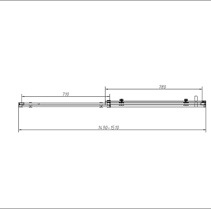 Душевая дверь Vincea Como-N VDS-4CN150CL 150x195 хром, прозрачная