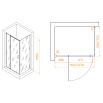 Душевой уголок RGW Passage PA-078B (RGW PA-008B + Z-050-2B) 90x70 прозрачное, черный 350807897-14