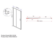 Душевая дверь Vincea Garda VDS-1G150CL 150x190 хром, прозрачное