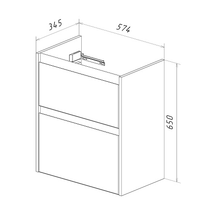 Тумба с раковиной Lemark Combi 60 см