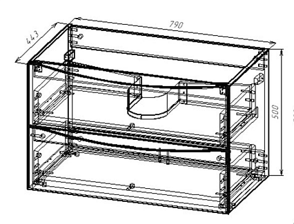 Тумба с раковиной Vincea Mia 80 см (под раковину VCB-3M800) V.Oak