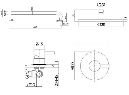 Душевой набор Paffoni Light KITLIG011CR хром