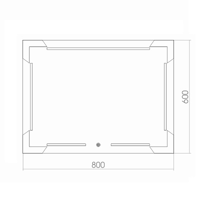 Зеркало Azario Крокус 80x60 см ФР-00001350 с подсветкой