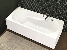 Акриловая ванна Riho Lazy Plug & Play 180x80 см L, с монолитной панелью