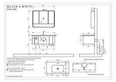 Тумба с раковиной Black&White Universe U930.1000 100 см матовый серебристый серый