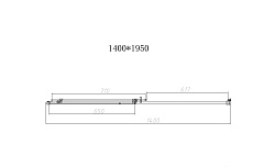 Душевая дверь Vincea Slim-N VDS-4SN140CGB 140x195 черный, тонированная