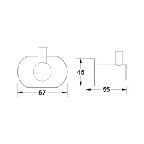 Крючок Belz B90105-1 черный