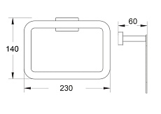 Полотенцедержатель Belz B90304 кольцо, черный