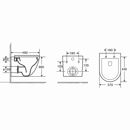 Комплект Point PN48063SB унитаз Афина PN41041 + инсталляция Элемент PN45120 + кнопка Ника PN44081SB сталь