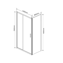 Душевой уголок Vincea Garda VSR-1G8012CLG 120x80 брашированное золото, прозрачный