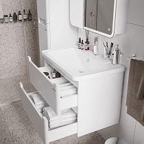 Мебель для ванной Grossman Адель 70 см подвесная, белый