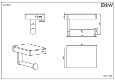 Держатель туалетной бумаги Black&White Gravity GA-9620GM оружейная сталь