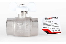 Шаровой кран PROFACTOR PF STANDARD в/в бабочка 1 дюйм PF FBV 302