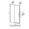 Душевая дверь Grossman Galaxy 130x195 тонированное, графит сатин 100.K33.01.130.42.10