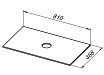 Столешница Allen Brau Fantasy 80 см graphite structure, 1.11009.GR-S