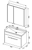 Мебель для ванной Aquanet Августа 90 см дуб сонома