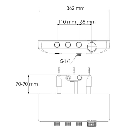 Смеситель для душа WasserKRAFT Mindel 8599 Thermo на 3 выхода, хром