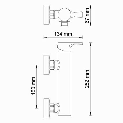 Смеситель для душа WasserKRAFT Berkel 4802