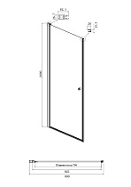 Душевая дверь Ambassador Elysium 90x200 111011110CX прозрачная, хром