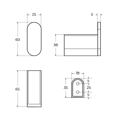 Крючок Cezares STYLUS-HK-01 хром