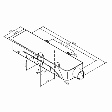 Смеситель для ванны Am.Pm Func F8F10522 черный матовый