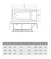 Фронтальная панель Vayer Boomerang 160x70 L