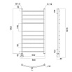 Полотенцесушитель электрический Domoterm Калипсо П10 500x1000 EL ТЭН слева, хром