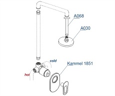 Душевой набор WasserKRAFT Kammel A12830