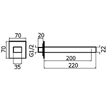 Излив для ванны Plumberia SPQ0258CR хром