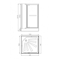 Душевой уголок Cerutti 90x90 ZQ91T, прозрачное, хром