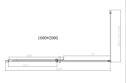 Душевой уголок Vincea Dice VSR-4D8016CLGM 160x80 оружейная сталь, стекло прозрачное