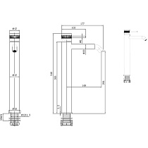 Смеситель для раковины Allen Brau Priority 5.31A02-MG графит брашированный