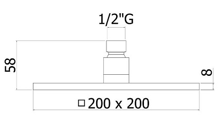 Верхний душ Paffoni Syncro ZSOF075NO + ZSOF063NO черный матовый