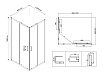 Душевой уголок Vincea City VSS-5CT9010CLB 100x90 черный, прозрачное