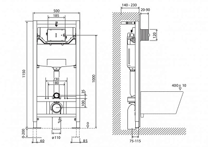 Инсталляция для унитаза BelBagno BB001-120