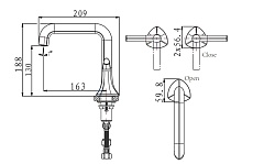 Смеситель для раковины Arrow AG4266CP хром