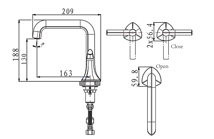 Смеситель для раковины Arrow AG4266CP хром