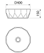 Раковина Runo Diamante 40 см 00-00001445