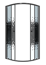 Душевой уголок Niagara Eco NG-1007-14BLACK 90x90 стекло с рисунком мозаика, черный