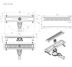 Душевой лоток Am.Pm MasterFlow W01SC-P11-050-01SB 50 см, комб.затвор, решетка хром матовый