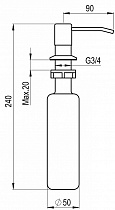Дозатор жидкого мыла Granula GR-1403 сланец