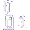 Тумба с раковиной Aqwella Porto 45 см угловая, белый