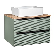 Мебель для ванной Runo Орлеан 70 см со столешницей зеленый/дуб натуральный