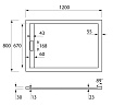 Поддон для душа Cezares TRAY-AS-AH-120/80-30-W 120x80 из мрамора