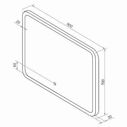 Зеркало Континент Demure Led 80x70 см с подсветкой ЗЛП3331