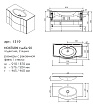 Мебель для ванной Caprigo Nokturn 90 см, 2 ящика магнолия