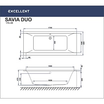 Акриловая ванна Excellent Savia Duo 170x80