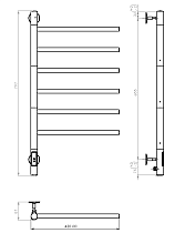 Полотенцесушитель электрический Vincea VTD-1S2CGE 43x80 таймер, графит