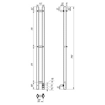 Полотенцесушитель электрический Point Деметра PN12812W П3 80x1200 диммер справа, белый